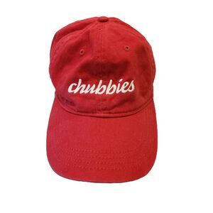 Chubbies Strapback‎ Dad Hat The Weekend Red White Text Big Accessories